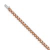 Image 1 : 14k Rose Gold 2ct Diamond Bracelet - 7 in.