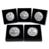 Image 1 : 2018-P 5-Coin 5 oz Silver Burnished ATB Set (w/Box & COA)