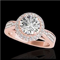2.01 ctw VS/SI Diamond Art Deco Stud Earrings 18K Rose Gold