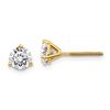 Image 1 : 14k Yellow Gold 1ct Cert. Lab Grown Diamond 3-Prong Earring