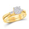 Image 1 : 10kt Yellow Gold Round Diamond Solitaire Promise Bridal Ring 1/5 Cttw