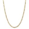 Image 1 : 14k Yellow Gold 4.50 mm Concave Open Figaro Chain - 28 in.