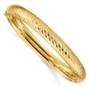 Image 1 : 14k Yellow Gold 5/16 Textured Bangle - 7.5 in.