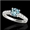 Image 1 : 2.05 ctw H-SI/I Diamond Solitaire Halo Ring 10K White Gold