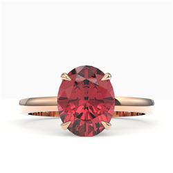 2.75 ctw Amethyst & VS/SI Diamond Halo Ring 18K Yellow Gold