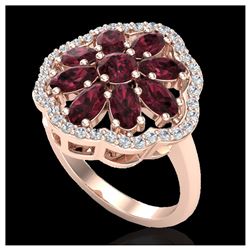 1.10 ctw Fancy Intense Blue Diamond Art Deco Necklace 18K Rose Gold