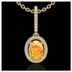 1 ctw Intense Blue Diamond Art Deco Stud Necklace 18K White Gold