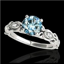 1.50 ctw Intense Yellow Diamond Solitaire Ring 10K Rose Gold