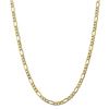 Image 1 : 10k Yellow Gold 5.75 mm Semi-Solid Figaro Chain - 26 in.