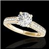 Image 1 : 2 ctw SI Fancy Blue Diamond Solitaire Halo Ring 10K Rose Gold