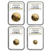Image 1 : 1998-W 4-Coin Proof Gold American Eagle Set PF-70 NGC