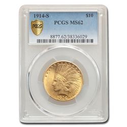 1914-S $10 Indian Gold Eagle MS-62 PCGS