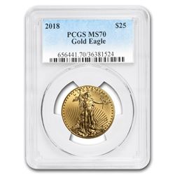 2018 1/2 oz Gold American Eagle MS-70 PCGS
