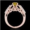 Image 2 : 1.70 ctw H-SI/I Diamond Solitaire Halo Ring 10K Rose Gold