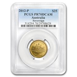 2012-P Australia Gold 25 Dollars PR-70 PCGS (DCAM)