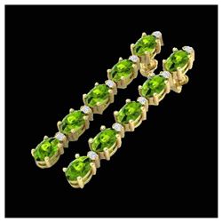 0.50 ctw Diamond & Golden Pearl Earrings 14K Rose Gold