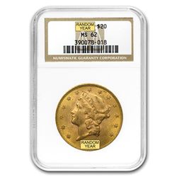 $20 Liberty Gold Double Eagle MS-62 NGC (1800s S-Mint)