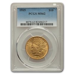 1915 $10 Indian Gold Eagle MS-62 PCGS