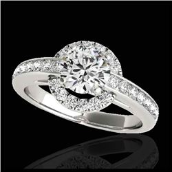 2 ctw H-SI/I Diamond Solitaire Halo Ring 10K Rose Gold