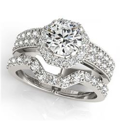 1.96 ctw VS/SI Diamond 3 Stone 2pc Wedding Set 14K Yellow Gold