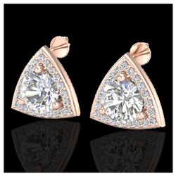 66 ctw Garnet & VS/SI Diamond Eternity Necklace 14K Rose Gold