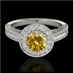 2.50 ctw Citrine And VS/SI Diamond Ring 18K Yellow Gold