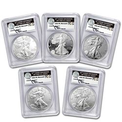2011 5-Coin Silver Eagle Set MS/PR-70 PCGS (FS\, Mercanti\, 25th)