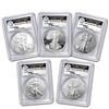 Image 1 : 2011 5-Coin Silver Eagle Set MS/PR-70 PCGS (FS\, Mercanti\, 25th)