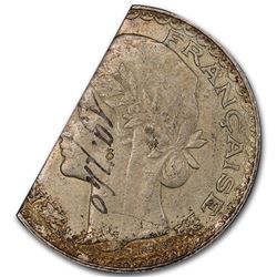 1931 French Indo-China Silver Piastre Pattern SP-55 PCGS (Cut)