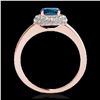 Image 2 : 1.55 ctw H-SI/I Diamond Solitaire Halo Ring 10K Rose Gold