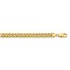 Image 1 : 14k Yellow Gold 6.75 mm Solid Miami Cuban Chain - 28 in.