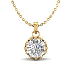 1.50 ctw VS/SI Diamond Art Deco Stud Necklace 14K Rose Gold