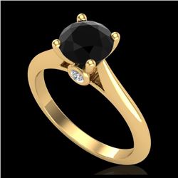 1.35 ctw H-SI/I Diamond Solitaire Ring 10K White & Rose Gold