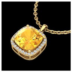 1 ctw VS/SI Diamond Solitaire Necklace Halo 18K White Gold