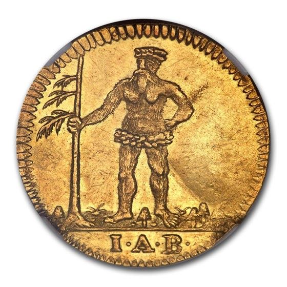 1732 German States Brunswick Gold Pfennig Ms 62 Ngc