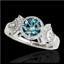 10 ctw Black VS/SI Diamond Stud Earrings 18K White Gold