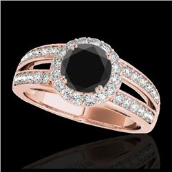 1.11 ctw SI Fancy Yellow Diamond Solitaire Ring 10K White Gold