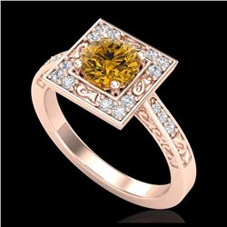 13.76 ctw Canary & Diamond Bracelet 18K Rose Gold