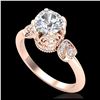 Image 1 : 4.55 ctw Ruby & Diamond Ring 14K Rose Gold