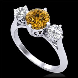2.52 ctw Emerald & VS/SI Diamond Ring 18K White Gold