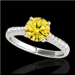 2 ctw Fancy Black Diamond Art Deco Ring 18K White Gold