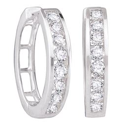 14kt White Gold Round Diamond Cluster Bridal Wedding Engagement Ring 1-5/8 Cttw