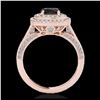 Image 2 : 1.37 ctw SI Fancy Blue Diamond Halo Ring 10K White Gold