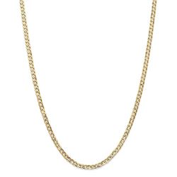 14k Yellow Gold 3.8 mm Open Concave Curb Chain - 26 in.