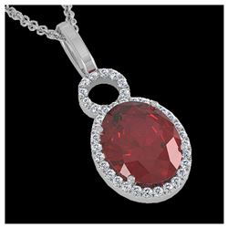 0.75 ctw Intense Blue Diamond Necklace 10K White Gold