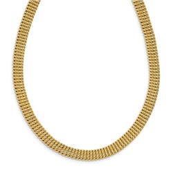 14k Yellow Gold w/2in ext. Fancy Choker Necklace - 18 in.