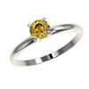 Image 2 : 2 ctw Cushion Cut Sapphire Solitaire Ring 18K Yellow Gold