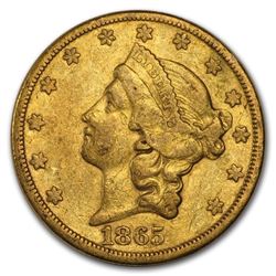 1865-S $20 Liberty Gold Double Eagle VF