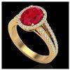 Image 2 : 1.25 ctw SI/I Fancy Intense Yellow Diamond Ring 10K White Gold