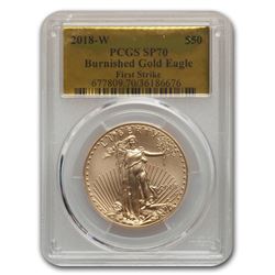 2018-W 1 oz Burnished Gold Eagle SP-70 PCGS (FS\, Gold Foil)